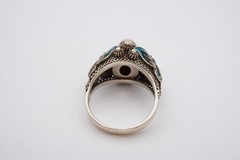 Vintage Sterling Silver 925 Larimar Ring Size 8.25