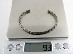 Southwestern Unmarked Sterling Silver Sun Rays Motif Cuff Bracelet 6.75 In 9.3g