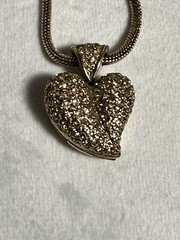 Vintage Carol Lee Heart Goldtone Necklace