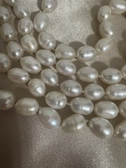 Vintage 27″ Hand-Knotted Genuine Freshwater Baroque Pearl Necklace Endless Rope