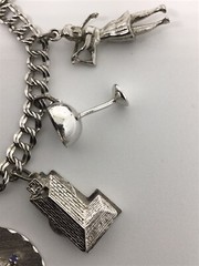 Vtg Sterling Silver 12 Charm Bracelet 7” Love Luck Success Golf Ice Pick 40g