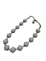 Vintage Gold-Plated Necklace With Large White Bead Accents Adjustable Length