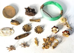 Victorian Edwardian 2 Deco Wear Repair Craft Scrap Jewelry Lot 16 Pc