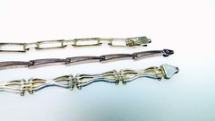 3 Sterling Silver Tennis Bracelets Signed Mexico Different Designs