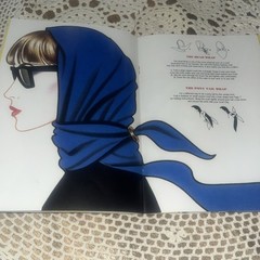 Vintage Scarf Clip and How To Instruction Guide for 20 Different Wears 60s-80s