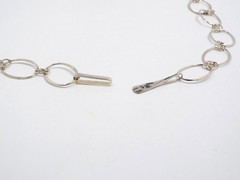 RLM Studio Robert Lee Morris Hammered Sterling Silver Hoop Chain Link Necklace