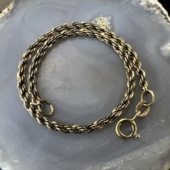 925 Sterling Silver VTG Bracelet ~ Danecraft ~ 2.5mm Rope Chain ~ 7″ ~ 2.9g
