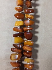 Antique Butterscotch Amber Beaded Necklace 110 Grams