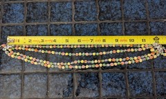 Vintage 1950s/60s Glass Sugar Bead Candy 4-Strand Choker Necklace