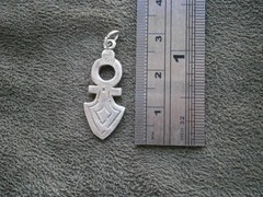 Tuareg Timia Cross Amulet Talisman Vtg 958 Silver Bracelet Charm Pendant 2.0g