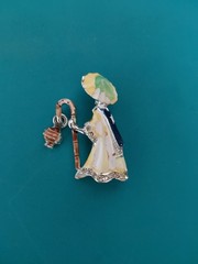 Set of 3 Vintage Brooches of Enamel, Faux Mother of Pearl and Rhinestones