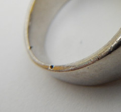 VINTAGE CITRINE STERLING SILVER SETTING HIPPY ART FASHION RING ~ SIZE: 8