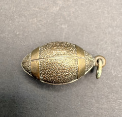 Vintage Avon Touchdown Football Pendant Charm w/ Box 1981 Gold Tone 1″