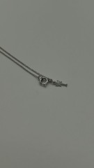 VINTAGE ART DECO STYLE PENDANT NECKLACE PEAR-CUT BLUE STONE SILVER TONE