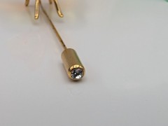 Swarovski Paradise Butterfly Pin 925 Sterling Gold Crystal Stand Box COA No Mag