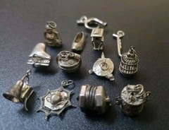 Victorian Silver Plate Charm Set
