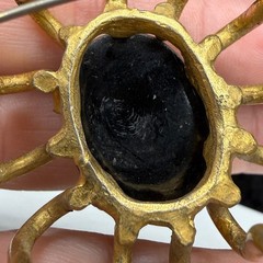 Vintage Insect Brooch Abstract LARGE Gold Tone READ