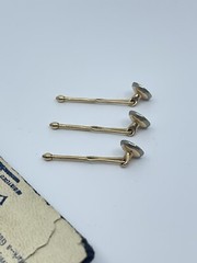Krementz Larter shirt Bodkin studs Mother of pearl and seed pearl center