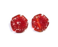 Carnelian Carved Flower 9MM Jackets For Studs Use With Any Stud Bridal Shower
