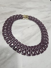 Vintage 1980s Napier Eggplant Purple Chain Link Necklace