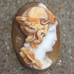 (ME-120) Shell Cameo Loose Stone: Hermes, God of Wednesday (Day of the Week Seri