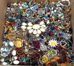 20 BIG POUNDS LBS Jewelry Lot Vintage Mod Junk Craft & Good Resell Tangled In