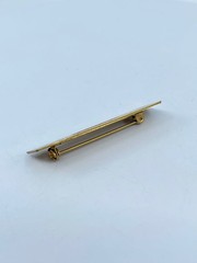 Vintage Revlon Pin Brooch Rectangle Black and Red Enamel Gold Tone