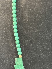 Stunning Green Malachite Egyptian Style Bib Necklace – 15.5 Inches