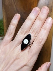 Shiva Eye Shell Inlay Sterling Silver Ring US ring size 9