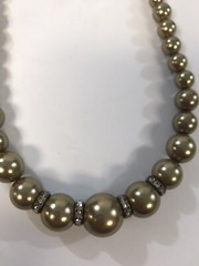 Jewelry Lot 7 Wearable Graduated Faux Pearl Necklaces Bronze Gold Black Silver