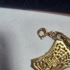 Vintage Gold Tone Chinese Character Charm Bracelet Longevity Fortune Symbols 7″