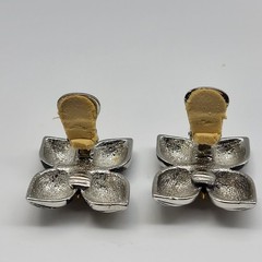 Lovely Vintage Miriam Haskell jewels for jcpenny modernist flower clip earrings