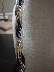 Vintage Triple Interwoven Oval Link Necklace. 28″