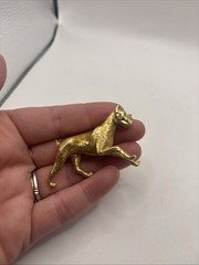 Vintage Marcel Boucher goldtone boxer dog pin brooch