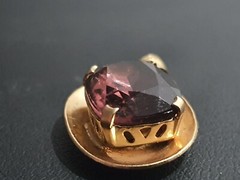 Beautiful Vintage Pendant dark Violet stone made in the USSR 1960s
