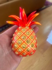 RARE Isabel Canovas Pineapple Brooch Red/Yellow Colorway Vintage 80’s Couture 4″