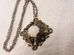 1 3/4″ Romantic Filigree Glass Pendant 08-01-2022