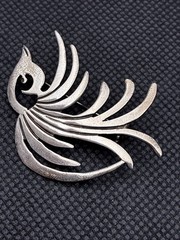 VINTAGE MODERNIST ARJ HECHO EN MEXICO D.F. 925/1000 STERLING SILVER BIRD PIN