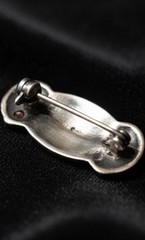 Vintage 925 Sterling Silver Garnet and Marcasite Owl Pin/Brooch