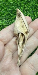 Vintage Francois ( Coro ) Textured Gold Tone Swirled Leaf W 4 Pearls Pin Brooch
