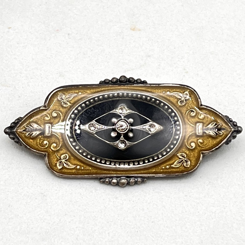 Vintage Catherine Popseco Brooch Art Deco Style Made in France 1.75″
