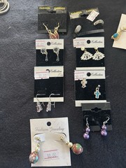 Lot Of 32 Assorted Pairs Mostly Vintage Earrings For Pierced Ears