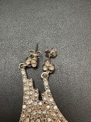 Gorgeous Estate Clear Rhinestone Vintage Runway Earrings