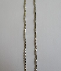 Vintage Lightweight Sterling Silver 925 Serpentine Chain Necklace 17 1/2″ Italy