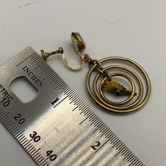 Vintage Gold Tone Parrot Dangle Earrings Womens Screw Back 2 In Jewelry