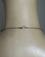 Stunning Vintage Sterling Silver 925/1000 Designer Necklace 19″, Glass cabochons