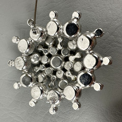 Vintage Juliana Brooch DeLizza & Elster Clear Rhinestone Snowflake #1296 READ!
