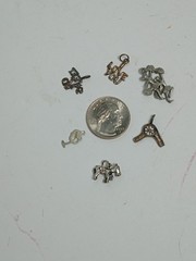 Lot 6 Vintage Bracelet Charms Donkey Hairdryer Sweet 16 Love Hairdresser Party
