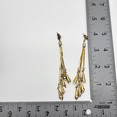 Fabulous dangle Earrings multi strand faux pearl lightweight flirty