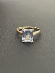 14k Yellow Gold 3.00ct Aquamarine Ring (A14)